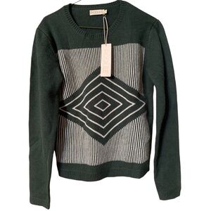 NWT ROOLEE dark olive green pullover sweater